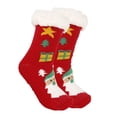 thumbnail image 2 of GILIGEGE Women'S Sherpa Lined Cozy Thermal Non-Skid Socks Christmas Slipper Socks for Women with Grippers Non Slip, Funny Santa Sherpa Lined Xams Slipper Socks for Family, 2 of 3