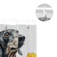 thumbnail image 5 of Dachshund with Yellow Tulips Watercolor Shower Curtains with 12 Hooks Waterproof Bathroom Decor 66" x 72", 5 of 6