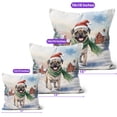 thumbnail image 4 of Hello Winter Pug Frosty Morning Walk Welcome Snowy Christmas Pillow Cushion Double Sided Dog Lover Gifts Throw Pillow - 02018, 4 of 4