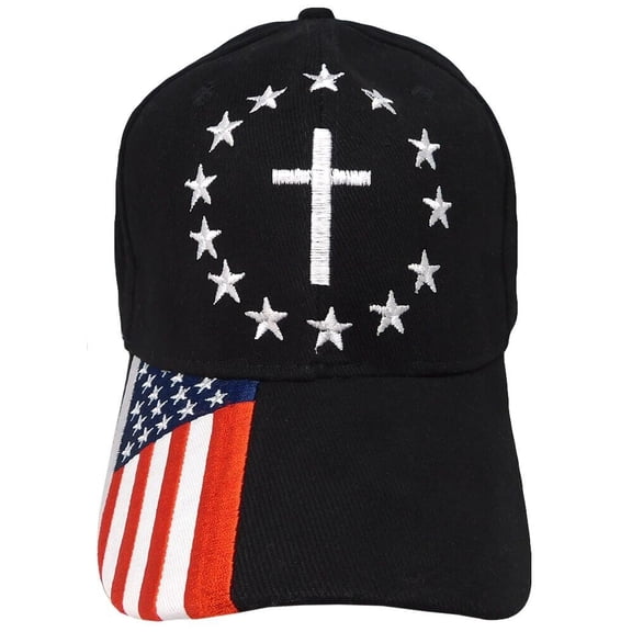 Patriotic Betsy Ross American Flag Baseball BLACK Hat Snapback Cap One Size