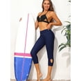 thumbnail image 5 of Alove Women Solid Swim Shorts UPF 50+ High Waisted Cutout Swim Capris Leggings Swimming Tights Rash Guard Pants, 5 of 6