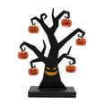 thumbnail image 1 of Ghost Pumpkin Tree Ornament For Halloween Home Decor Iron Base Stable Design Spooky Landscape Centerpiece Black, 1 of 9