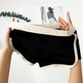 thumbnail image 3 of Visland Men Boxer Underwear Mid-rise High Elasticity Shorts Panties Patchwork Color U-Convex Ribbed Underwear, 3 of 8