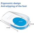 thumbnail image 4 of Taloneras de gel, taloneras de silicona, diseño ergonómico en forma de U, para fascitis plantar, espolones óseos y dolor del tendón de Aquiles, suela de absorción de impactos Sincero  Hogar, 4 of 7