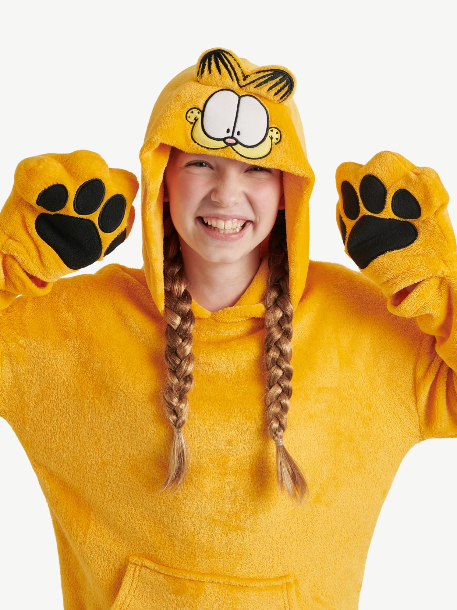 Justice Girls Long Sleeve Hooded Sleeper, Sizes S/M to L/XL