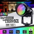 thumbnail image 6 of SUNVIE Christmas RGBW Spotlight Outdoor 6W Color Changing LED Landscape Light with Stake, 2 pack, 6 of 9