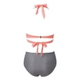 thumbnail image 5 of MKLEKYY Trajes De Baño Mujer Dos Piezas Women High Waisted Bikini Sexy Push Up Two Piece Swimsuits Vintage Swimsuit Two Piece Retro Ruched High Waist Print Bikini Set 1289, 5 of 5