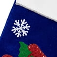 thumbnail image 6 of Northlight 20" Royal Blue Embroidered Velveteen Snowman Christmas Stocking with White Cuff, 6 of 7