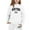 White, variant on SUXIAN Stylish Girls Outfits Set for Casual Winter Wear Printed Hooded Sweatshirt Ensemble for Ages 1-9 Cozy Fall Winter Clothes Set White 150