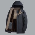 thumbnail image 2 of Men's Lined Thickened Outdoor Casual Style Hooded Coat For Autumn And Winter, 2 of 6