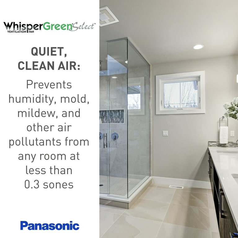 Panasonic FV-0511VKL2 WhisperGreen Select Fan/Light Combination,  Customizable Fan, Speed Selector 50-80-110 CFM - Walmart.com