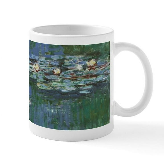 CafePress - Waterlilies By Claude Monet Mugs - 11 oz Ceramic Mug - Novelty Coffee Tea Cup