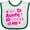 White and Green, variant on Inktastic My Aunty Loves Me with Hearts and Kiss Boys or Girls Baby Bib