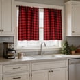 thumbnail image 5 of Tunhigl Plaid Printed 2-Piece Curtain Set, Light Filtering Window Curtains For Bedroom Kitchen Cafe, 5 of 5