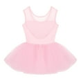 thumbnail image 6 of TiaoBug Kids Girls Mesh Spliced Ballet Tutu Dress Cutout Back Gymnastics Skirted Leotard Ballerina Dancewear Pink 6, 6 of 7