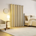 thumbnail image 2 of Sun Zero Tula Crosshatch 100% Blackout Grommet Curtain Panel, 40"W x 84"L, Taupe, 2 of 10