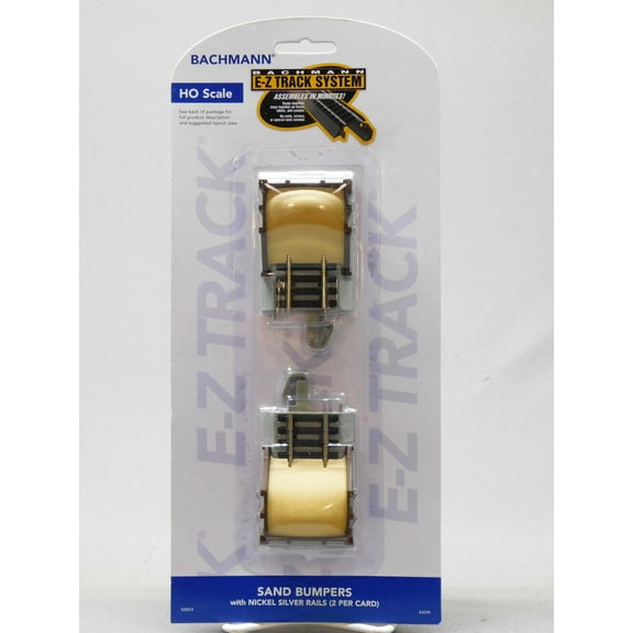 BACHMANN HO SCALE EZ TRACK SAND BUMPER NICKEL SILVER RAILS BAC44599