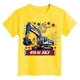 thumbnail image 4 of Gubotare Boys Fourth of July Shirt Boys' Graphic Tee - Soft and Breathable Classic Crewneck Short Sleeve Pullover T-Shirt for Boys (Yellow,Size 3-4 Years), 4 of 4