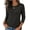 Black, variant on Zeagoo Women's Ribbed Knit Tops Long Sleeve Crew Neck Tees Decorative Pocket Button Shoulder Casual Basic Tee Shirts