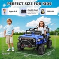 thumbnail image 2 of VIBESPARK 24 Volt Ride on Toys for Boys & Girls Ages 3-8 Years, 9Ah Battery Powered Ride on Truck, 4*100W Ride on Cars w/ Bluetooth, Music, Spring Suspension, Seat Belt, Max 5mph, Blue, 2 of 9