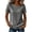 Gray, variant on cocolona Womens Summer Tops Short Sleeve Crew Neck Striped Printed Shirts Dressy Casual Loose Solid Color Blouses