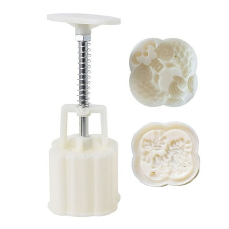 

50g Ruyi Carp Shape Pastry Mooncakes Moulds Mooncake Stamps Hand Pressure Tools
