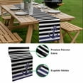 thumbnail image 5 of Anchor Black Table Runner - 60 Inch Long, Kitchen Dining Table Runner Dresser Scarves, Modern Navy Blue White Striped Nautical Farmhouse Decor for Coffee Tables Wedding Party Banquet, 5 of 8