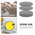 thumbnail image 5 of Raindrops 6Pcs Grey Silicone Coaster For Office Desk Insulation Waterproof Protection Round Minimalist Design, 5 of 8