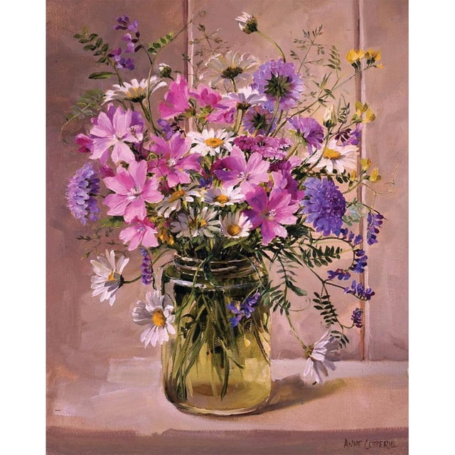 Cuadros Decorativos 5D bricolaje completo taladro diamante pintura púrpura flor punto de cruz bordado DQrwqpou Nuevos Originales