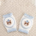 thumbnail image 2 of Gpaecead Cute Baby Cotton Knee Pads for Crawling Breathable Elastic Crawling Knee Pads Unisex Toddler Baby Knee Protector Light Blue 09, 2 of 3