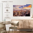 thumbnail image 5 of Elephant Stock Ny From Above Wall Art - Horizontal Canvas Wall Art - Living Room Wall Decor - City Canvas - Blue And Orange Decor - 45" x 30", 5 of 8