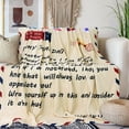 thumbnail image 2 of Blanket for Dad, Birthday Gifts for Dad from Daughter or Son, Warm Birthday Gifts for Dad, Thanksgiving Christmas Best Dad Hug Gifts for Dads, Father Letter Throw Blanket 80" x 60", 2 of 6