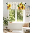 thumbnail image 5 of Valance Curtains for Windows Sunflower Kitchen Curtians Window Treatment Flower Country Topper Curtain Rod Pocket Valances for Kitchen Bathroom Living Room 54x18in, 5 of 9