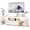 White, variant on YWEN 51'' LED TV Stand, High Glossy Modern Entertainment Center with LED Lights and Storage for 40/43/50/55 Inch TV (White, 51'' x 14'' x 18'')