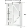 thumbnail image 6 of FirsTime & Co. White Winona Barn Door Mirrored Cabinet, Farmhouse, Square, 21 x 5.5 x 28 in, 6 of 6