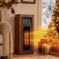 Spaceport Control Tower Key Ktaxon Portable 1500W Electric Fireplace with 3D Flame, Quartz Heating ...