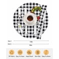 thumbnail image 6 of 13 Inch Round Placemats Set of 4, Christmas Home Non Slip Heat Insulation PP Table Mats, Winter Xmas Black White Buffalo Plaid Washable Place Mats for Kitchen Dining Party Table Decor, 6 of 7