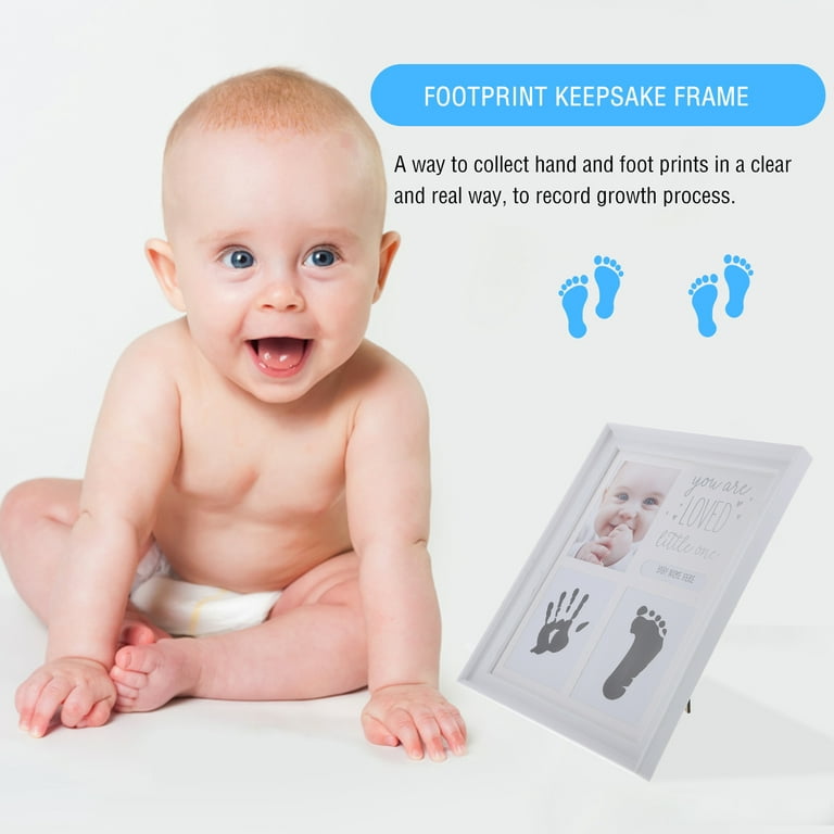 1 Set Baby Handprint Ink Pad Photo Frame Newborn Baby Shower Gift for DIY