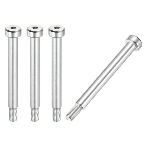 4 Pcs 304 Stainless Steel Shoulder Bolt 6mm Shoulder Dia 45mm Shoulder Length M5x0.8 Thread Hex Socket Shoulder Bolts for Hydraulic Injection Molding Machinery Industries