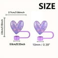 thumbnail image 3 of Valentines Day Silicone Heart Straw Covers,Silicone Reusable Dust-Proof Straw Topper, Heart-Shaped Straw Topper For Cup, For Tumbler Cup Dust-Proof Leak-Proof, G (Multicolor,M), 3 of 8