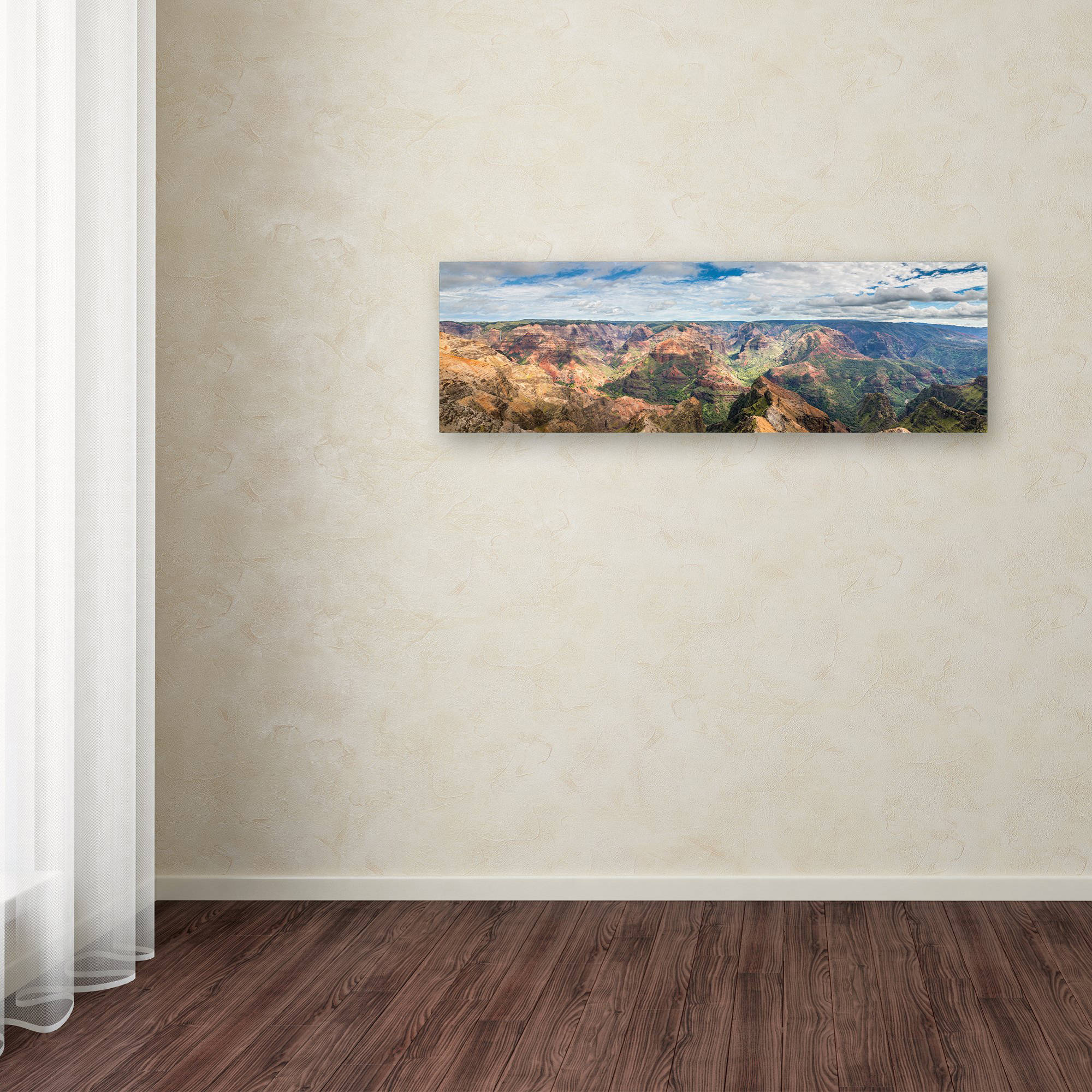 Trademark Fine Art 'Waimea Canyon Panorama' Canvas Art by Pierre Leclerc