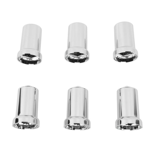 ABS Chrome Lug Nut Covers, Anti Rust Wheel Nut Covers Bolt Caps, Flanged Trucks Trailers Vehicles Fits for 33mm Lug Nuts, Replacement Universal Decoration for Car