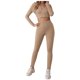 thumbnail image 1 of Trajes de 2 piezas para mujer Tops de yoga de manga larga con cremallera sólida + Pantalones largos Conjuntos con cuello en V Pantalones de yoga Wmkox8yi bvn3134, 1 of 5