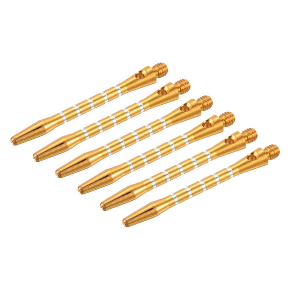 Uxcell 48mm Dart Shafts, 2BA Thread Aluminum Dart Stems - 6 Pack (Gold Tone)