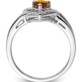 thumbnail image 2 of Sterling Silver Rhodium Whiskey Quartz Diam. Ring (Size 9) Made In China qr4561wq-9, 2 of 5
