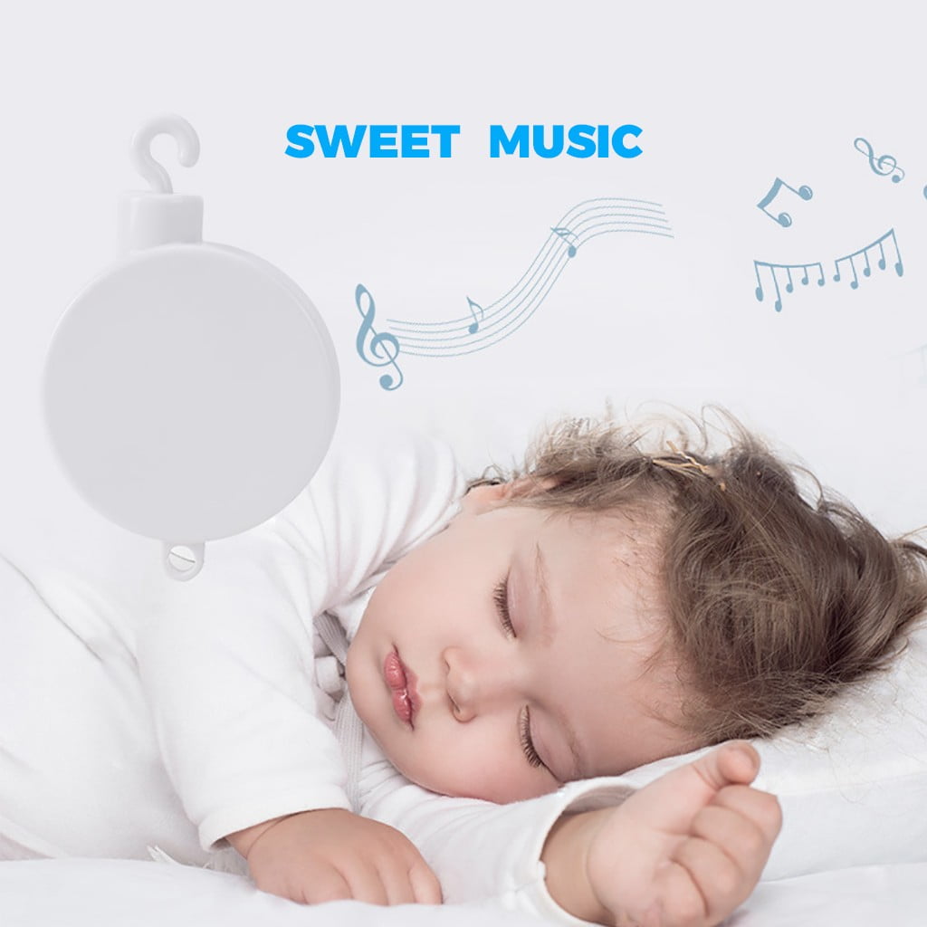 Herunwer Baby Musical Crib Mobile with Rotating Arm for Nursery, 0-12 Months