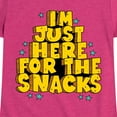 thumbnail image 3 of Instant Message - I'm Just Here For The Snacks - Toddler & Youth Girls Short Sleeve Graphic T-Shirt, 3 of 6