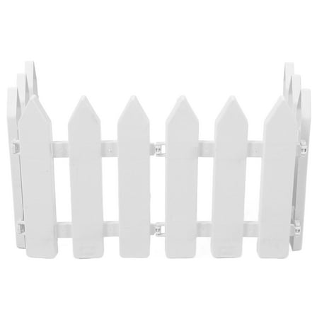 Soimiss 4Pcs White Garden Fence Plastic Border for Outdoor Landscaping