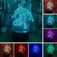 thumbnail image 1 of Marvel Avengers Black Panther Anime Character Figure 3D LED Optical Illusion Decoration Table Lamp 16 Colors Remote Control Visual Night Light Easter Xmas Birthday Gift for boys girls Kids Child, 1 of 8