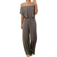 thumbnail image 1 of YDLCAFD Summer And Spring Women's One Line Shoulder Fashion Temperament Off The Shoulder Jumpsuit XXL, 1 of 8